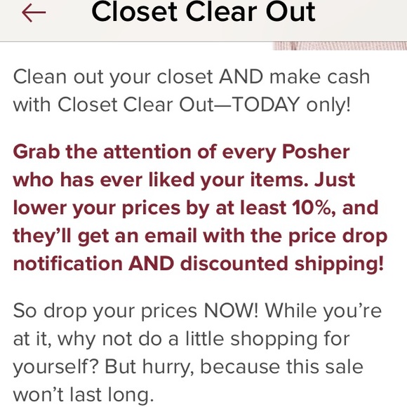 Closet Clearout Today - Picture 1 of 2